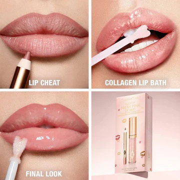 CHARLOTTE TILBURY - Mini Glossy Pink Lip Gloss + Lip Liner Set - Fresh Pink - Image 3